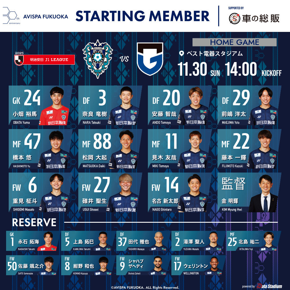 アビスパ福岡ホーム最終戦、ベススタは満員の熱狂！