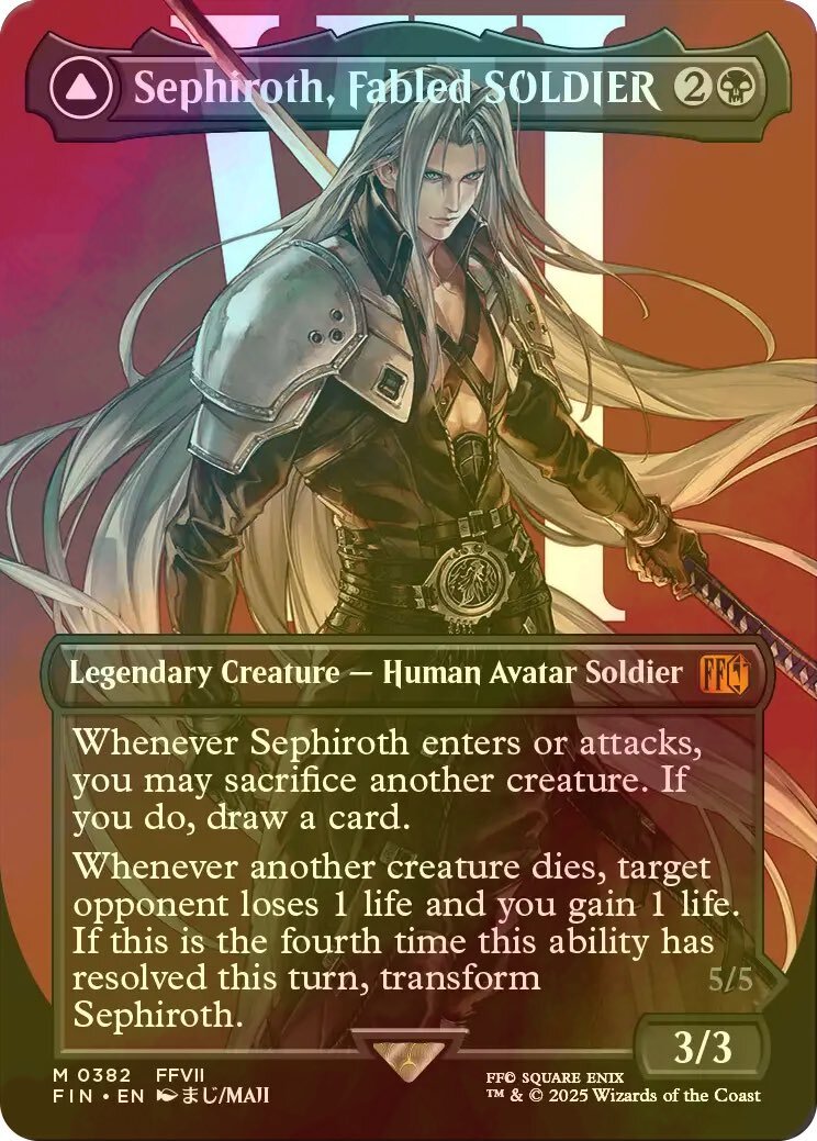 セフィロス　サージFoil　MTG Surge Foil Japanese Sephiroth & Cloud Full Art Set | MTG