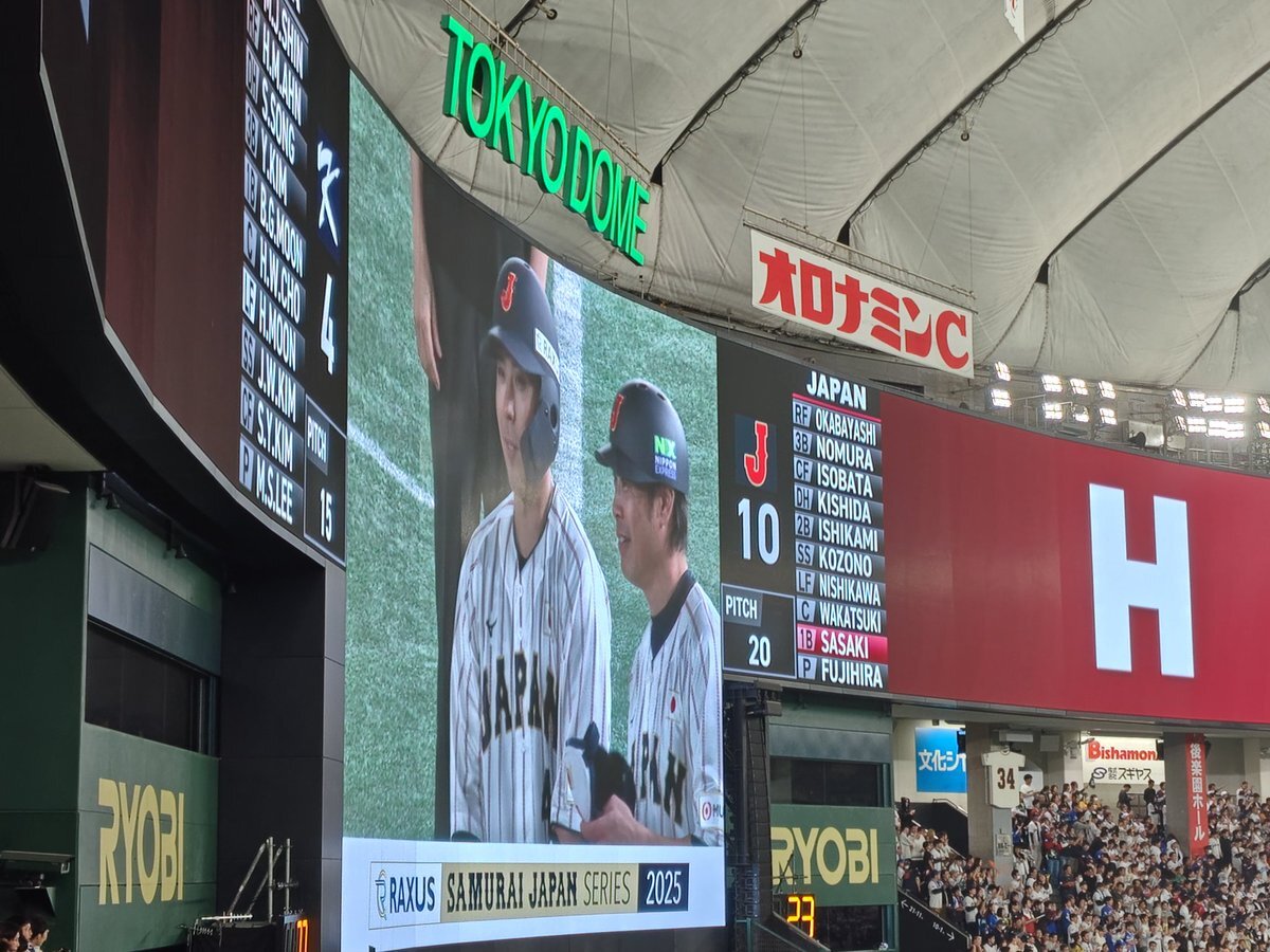 若月健矢、満塁の場面でタイムリー！