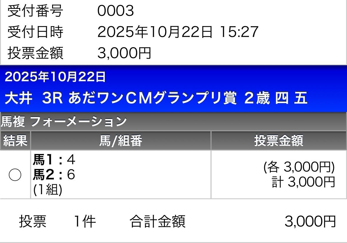 大井競馬3R あだワンCMグランプリ賞、注目馬は誰だ？