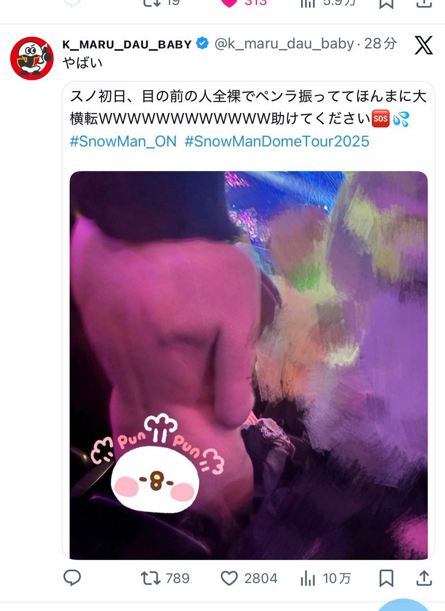 SnowManライブで全裸ペンラ？ファンは困惑