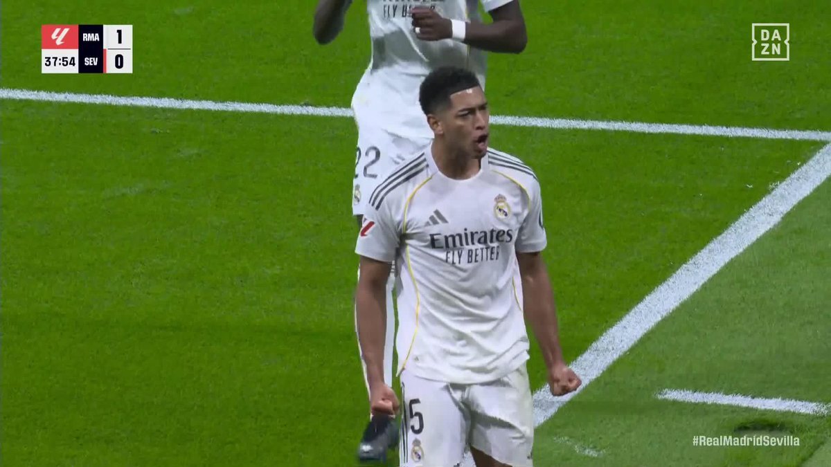 ベリンガム弾で先制！レアル・マドリードがセビージャにリード