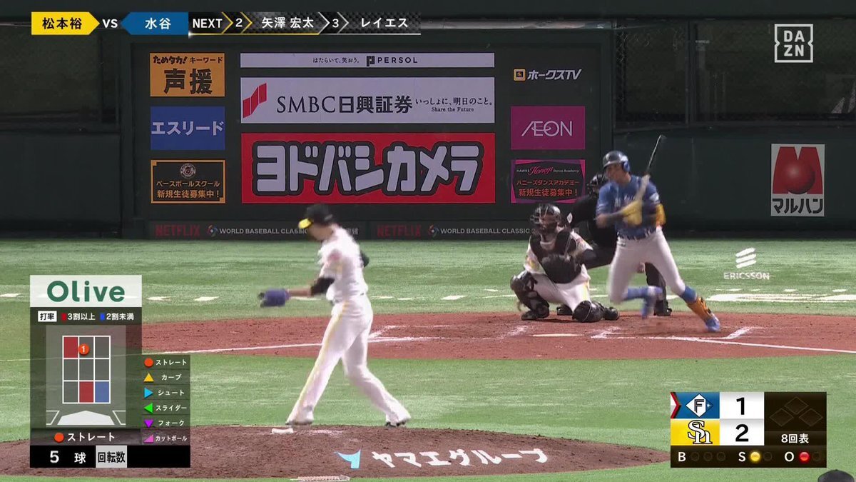 松本裕樹のピッチャーライナーキャッチにファン興奮！