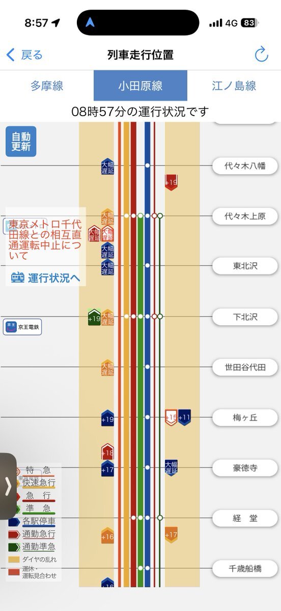小田急線、停止位置修正でダイヤ大混乱　利用者から不満の声