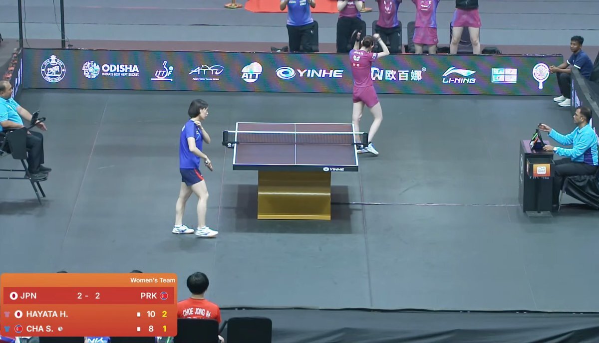 アジア卓球選手権で日本が北朝鮮に勝利！ 
