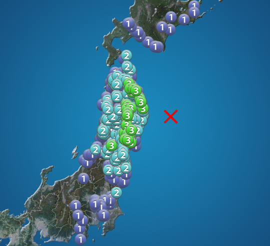 三陸沖M6.3地震、津波注意報発令