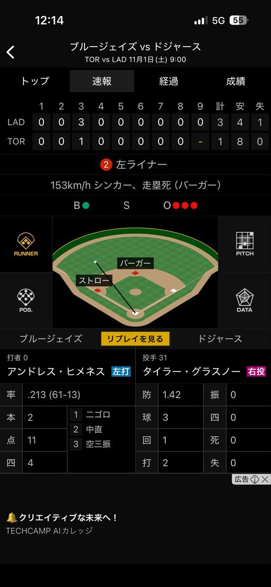 ワールドシリーズ第6戦、まさかの展開！