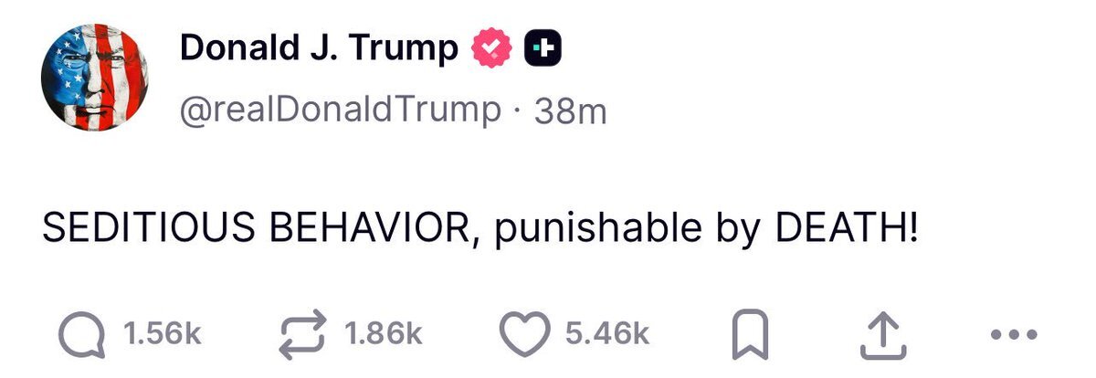 トランプ大統領、民主党議員を「死刑に値する」と非難