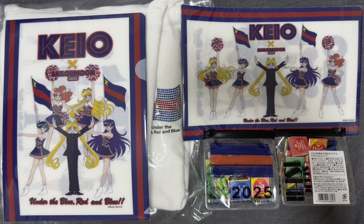 8枚セット　KEIO x セーラームーン クリアファイル 2025 慶應　慶応 セーラームーン 慶應 KEIO クリアファイル 1枚 慶應連合三田会 記念品