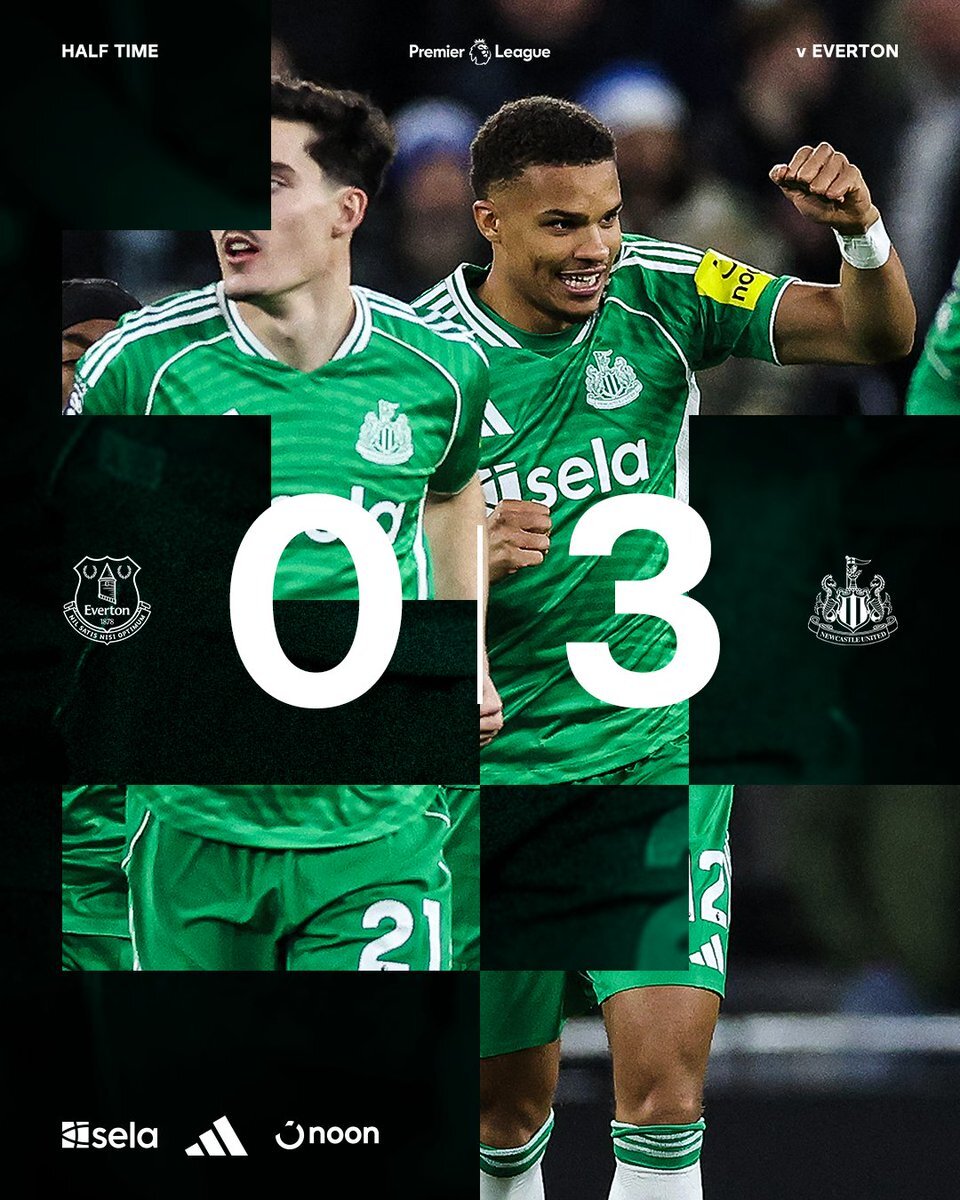ニューカッスルがエヴァートンに前半3点！ファンは「まさか」の声