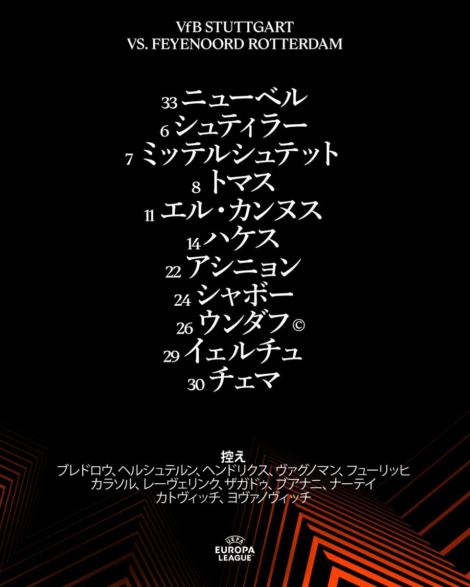 シュツットガルト対フェイエノールト、UELで何が起こる？