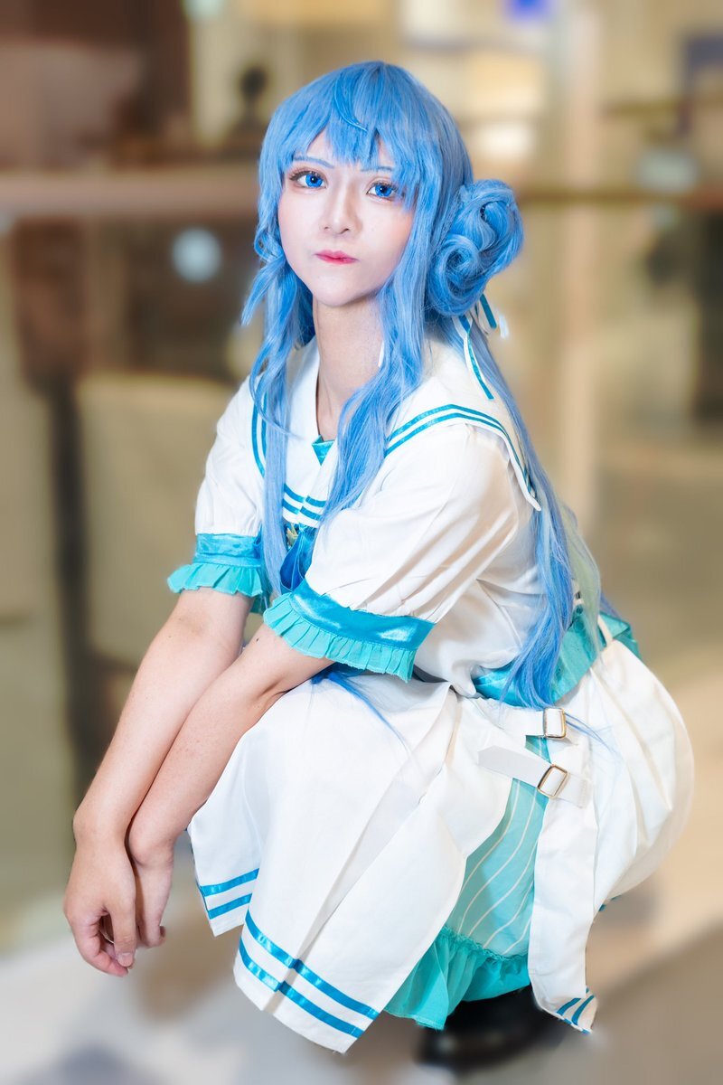 ホロライブ 星街すいせい コスプレ すいちゃんコスさせていただきました☄️☄️ #ビビデバ #星街