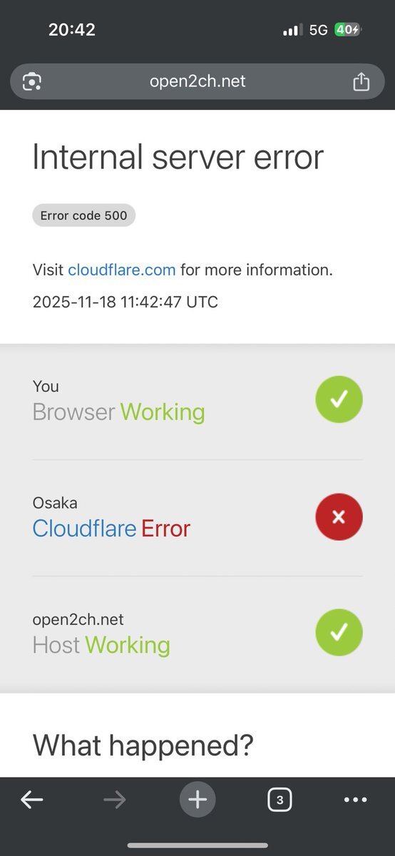 Cloudflareの障害でサービスダウン、Twitterも影響？