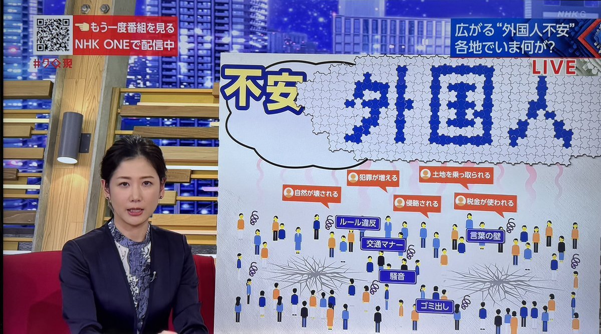 NHKクローズアップ現代「外国人不安」特集を放送