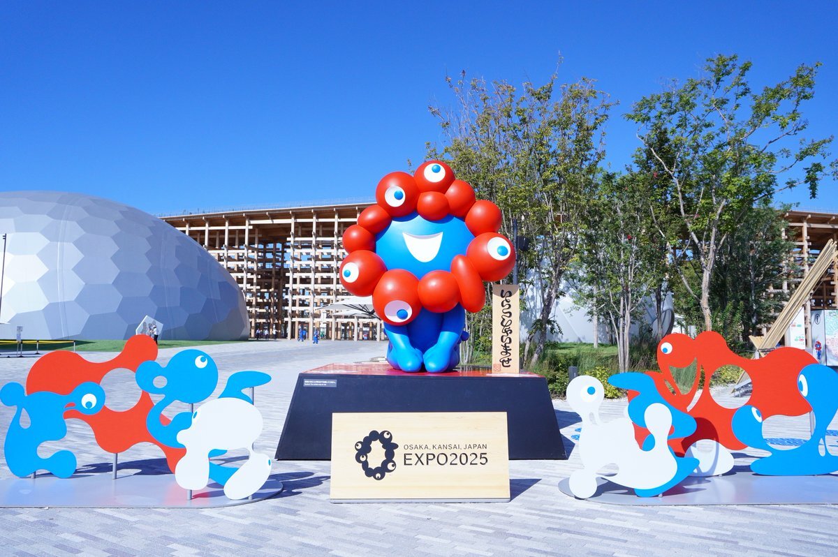 ミャクミャク像の「ありがとう。またね。」にファン感動