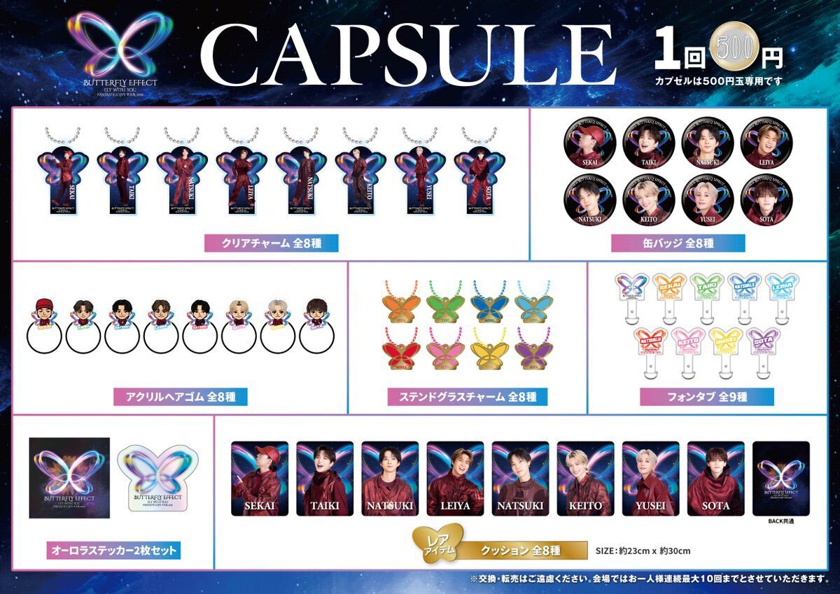 FANTASTICS BUTTERFLY会場限定ガチャ中島颯太実写クッションレア FANTASTICS BUTTERFLY会場限定ガチャ中島颯太実写クッションレア