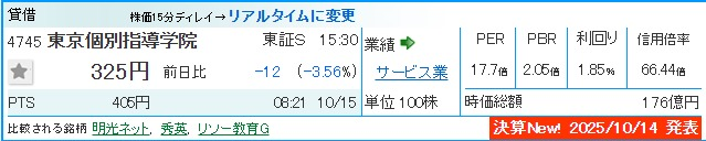 東京個別指導学院、完全子会社化で株価は上がる？