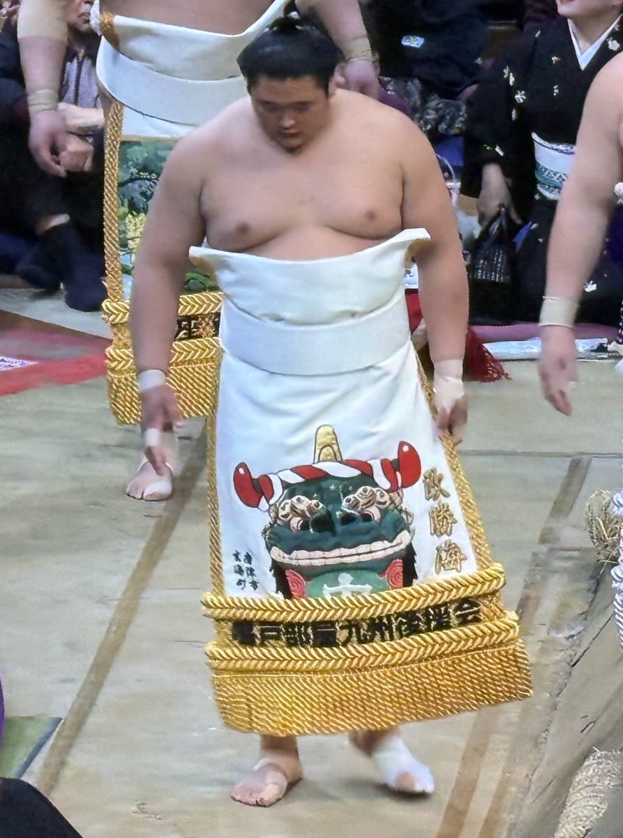 新入幕欧勝海、初日から白星を飾る！