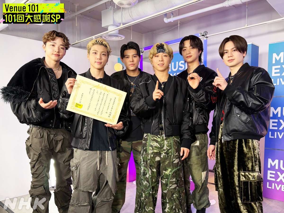 BE:FIRST、音楽番組「Venue101」で最多出演記録！