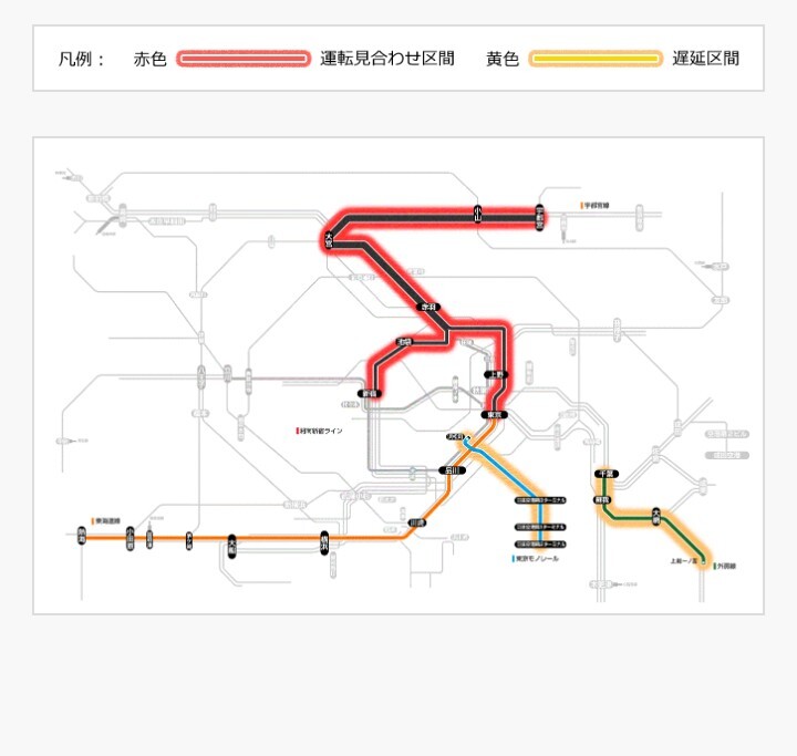 JR宇都宮線、送電設備故障で運転見合わせ  