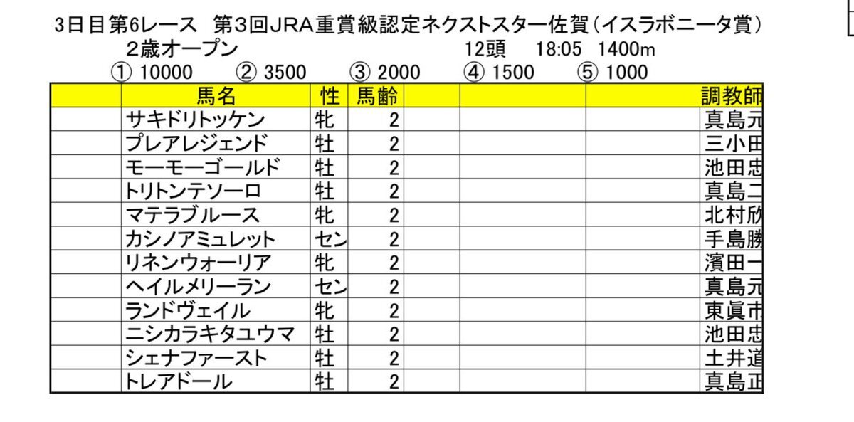 トレアドール、ネクストスターに参戦！