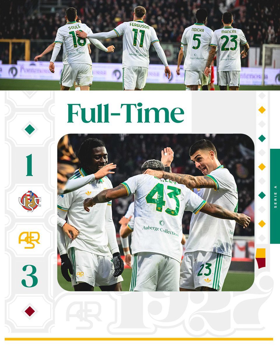 ASローマ、ウェズレイの活躍でクレモネーゼに快勝！ファン興奮