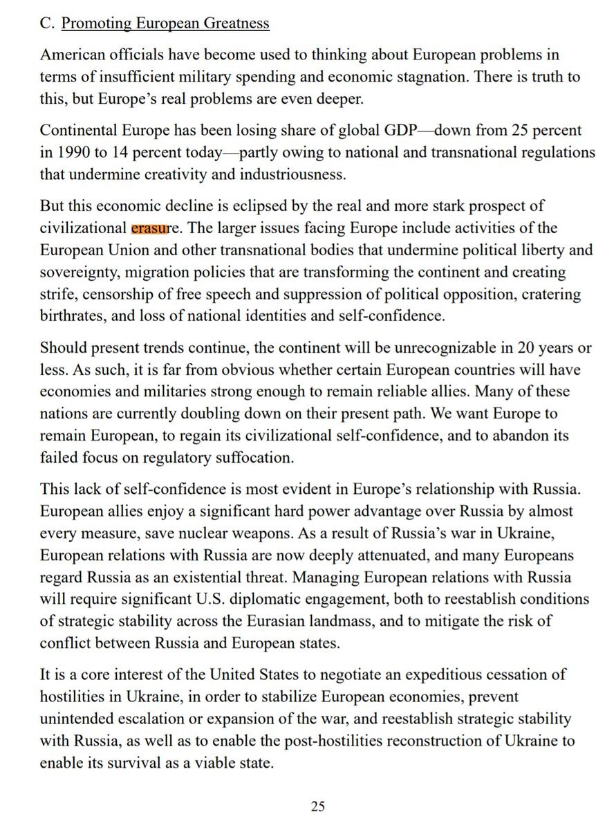 トランプ米政権、ヨーロッパ文明消滅危機を警告