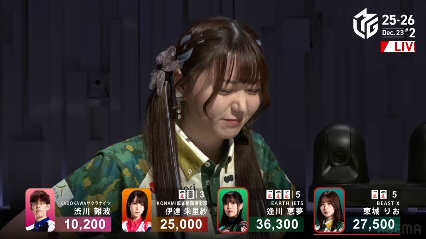 逢川恵夢、倍満ツモでアースジェッツを最下位脱出！ 