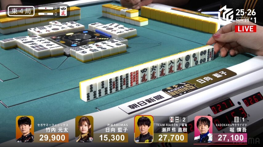 瀬戸熊直樹選手の震える手が話題に  Mリーグファンは心配の声