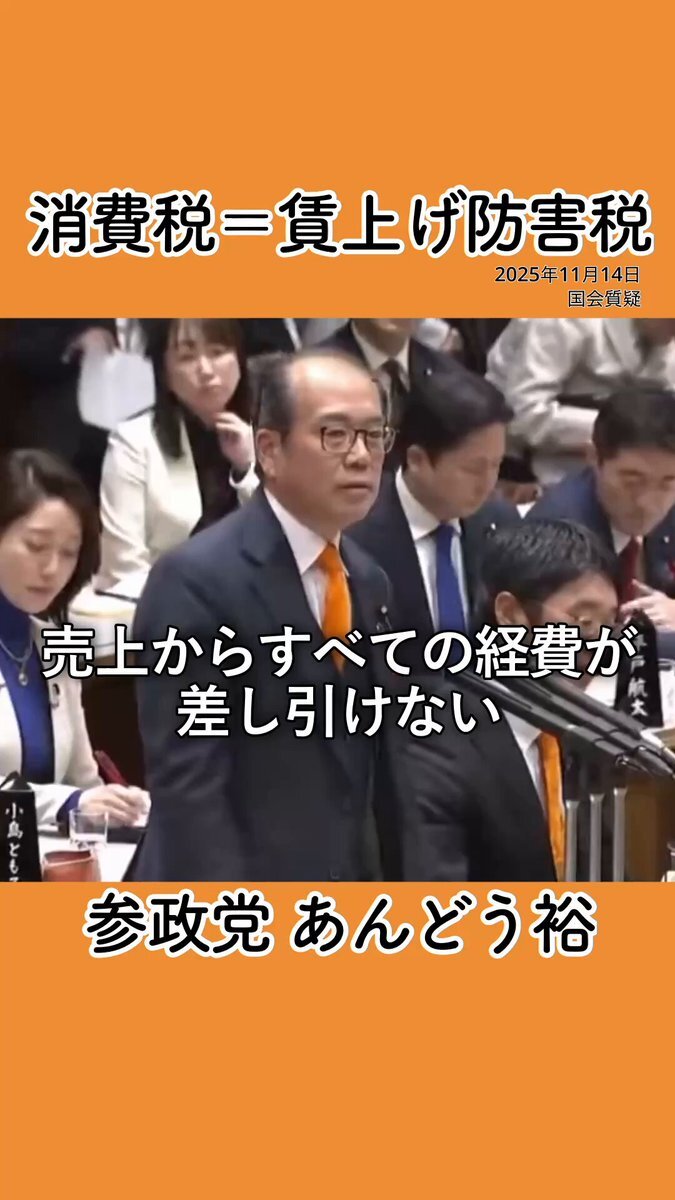 参政党安藤議員、消費税質疑で議論を巻き起こす