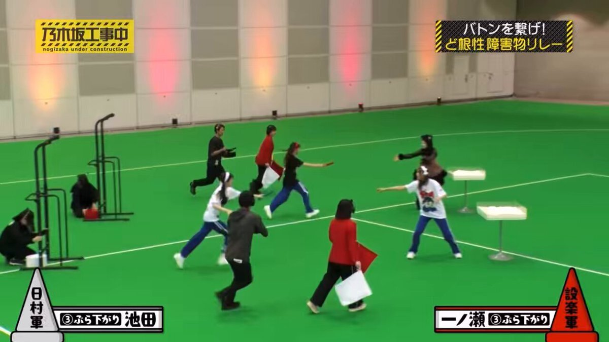 乃木坂工事中、バナナマンとメンバーが粉まみれに！