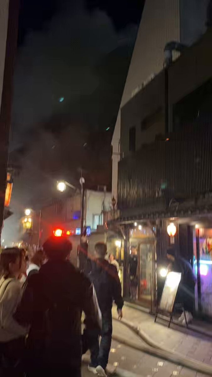 京都・先斗町歌舞練場付近で火災が発生