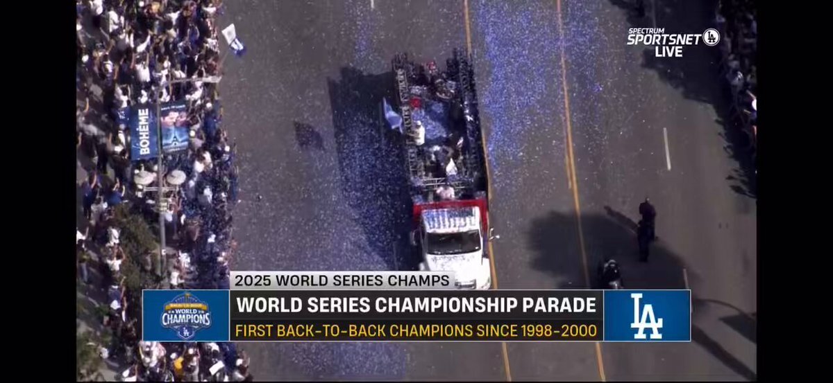 ドジャース、WS連覇でパレードを開催！ 