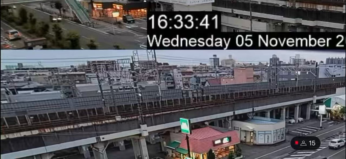 東海道線、電力設備点検で止まってる！