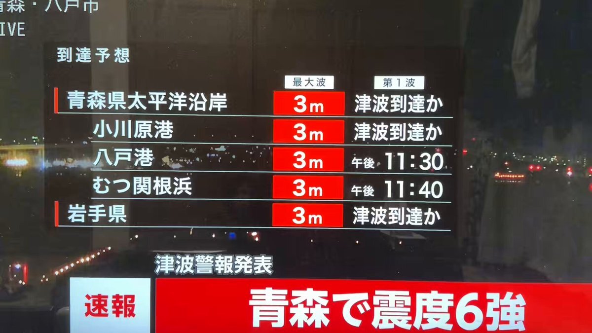 津波警報・注意報発令！東北地方で地震発生、避難呼びかけ
